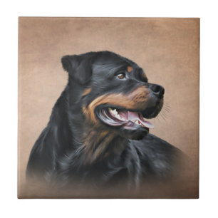 Rottweiler dog tile