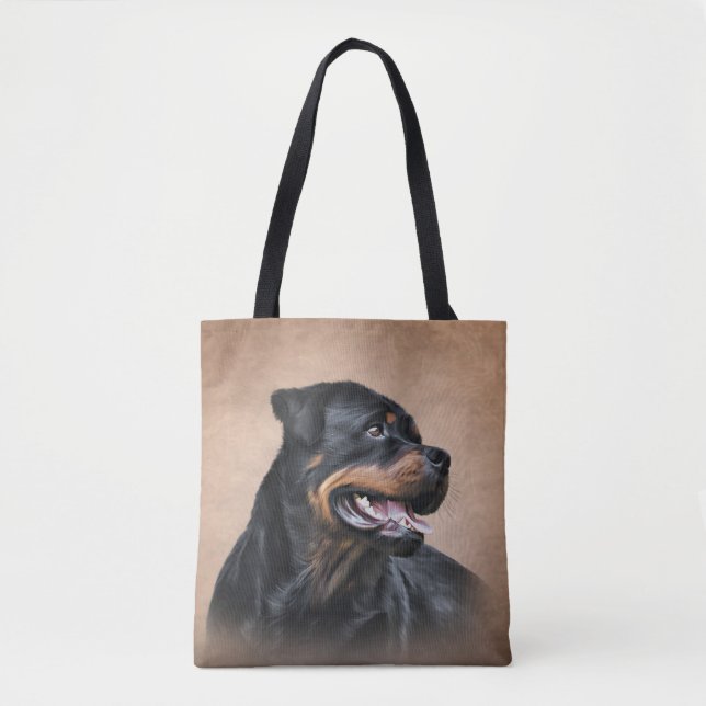 Rottweiler dog tote bag (Front)
