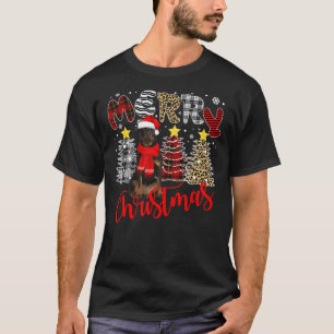 Rottweiler Dog Tree Lighting Rottweiler Christmas T-Shirt