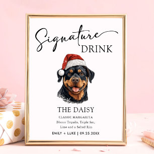 Rottweiler Dog Wedding Signature Drink Sign
