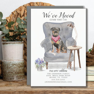 Rottweiler Dog We've Moved Moving Announcement