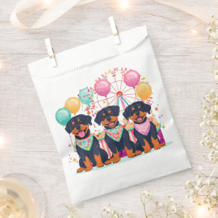 Rottweiler Dogs At A Carnival  Favour Bags