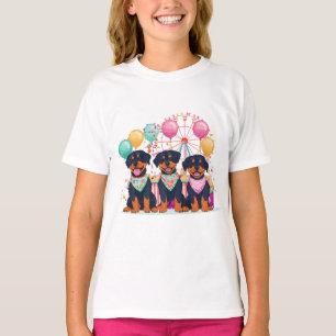 Rottweiler Dogs At A Carnival T-Shirt