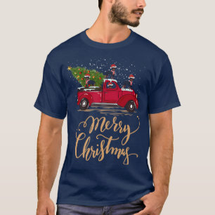 Rottweiler Driving Christmas Tree Truck Rottweiler T-Shirt