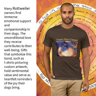 Rottweiler Editable Portrait Beautiful Animal Dog T-Shirt