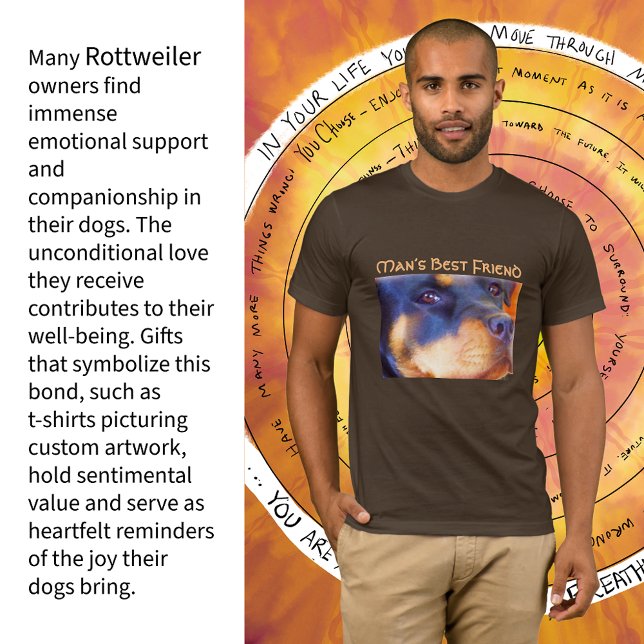 Rottweiler Editable Portrait Beautiful Animal Dog T-Shirt (Creator Uploaded)