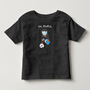 rottweiler Ew People Dog Wearing A Face Mask funny Toddler T-Shirt