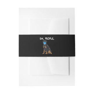 rottweiler ew people dog wearing face mask invitation belly band