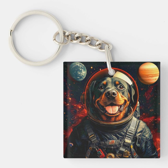 Rottweiler Explores Key Ring (Front)