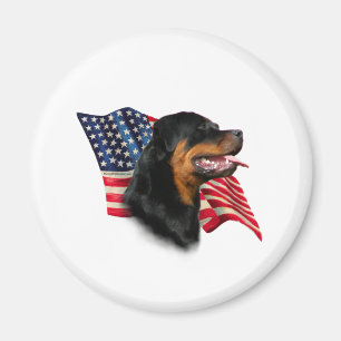 Rottweiler Flag Magnet