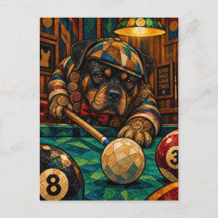 Rottweiler, Geometric Mosaic Postcard