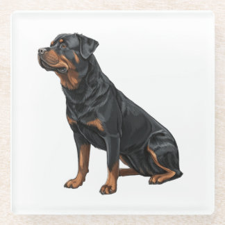 Rottweiler Glass Coaster