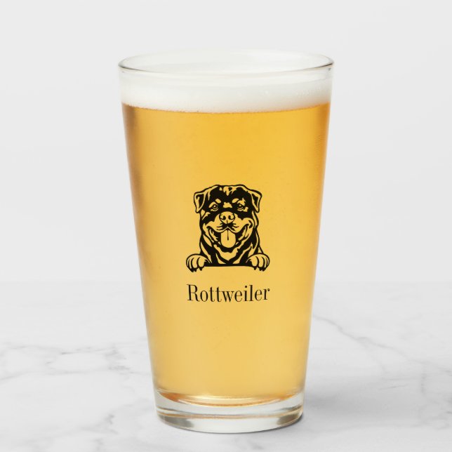 Rottweiler Glass Tumbler (Front Filled)