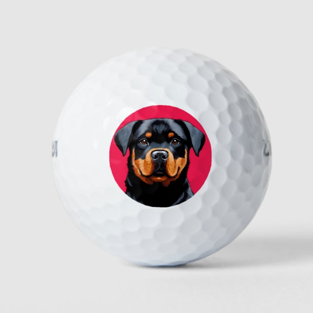 Rottweiler Golf Balls (Front)