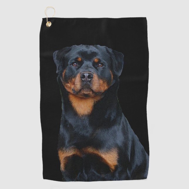 Rottweiler  golf towel (Front)