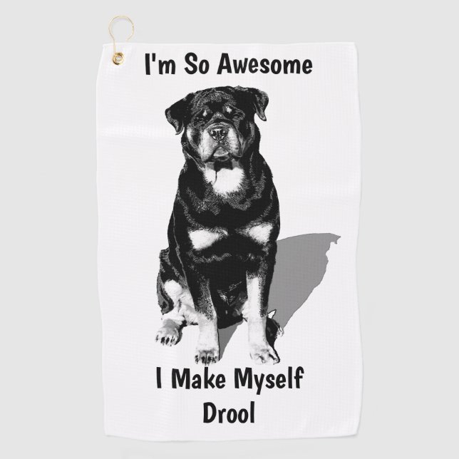 Rottweiler Golf Towel (Front)