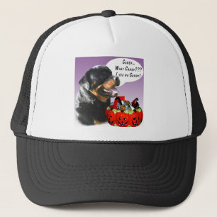 Rottweiler Halloween Candy Trucker Hat