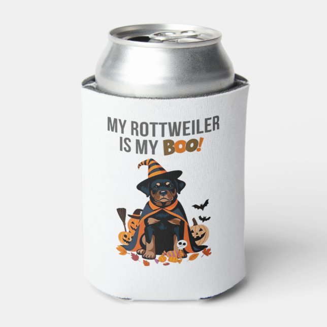 Rottweiler Halloween Costume  My Rottweiler is My  Can Cooler (Can Front)