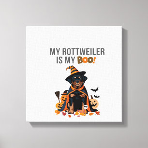 Rottweiler Halloween Costume My Rottweiler is My Canvas Print