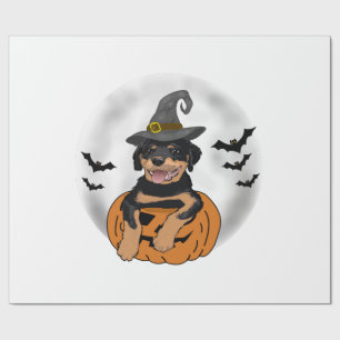 ROTTWEILER HALLOWEEN GIFTS WRAPPING PAPER