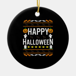 Rottweiler Halloween Lazy Ugly Costume Dog T-Shirt Ceramic Tree Decoration