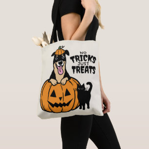 Rottweiler Halloween No Tricks Just Treats Tote Bag