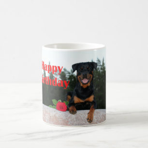 rottweiler happy birthday coffee mug