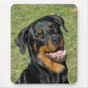 Rottweiler Happy Dog Mouse Pad