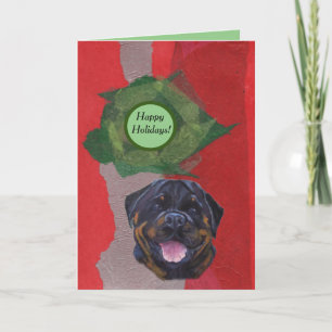 Rottweiler Happy Holidays Card