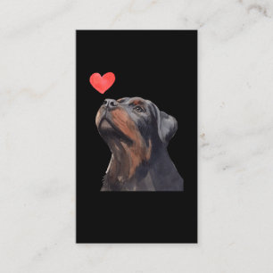Rottweiler Heart Dog Love Business Card