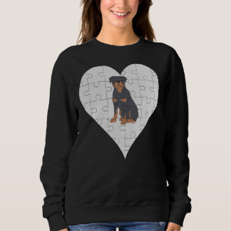 Rottweiler Heart Jigsaw Pieces  Rottweiler Sweatshirt