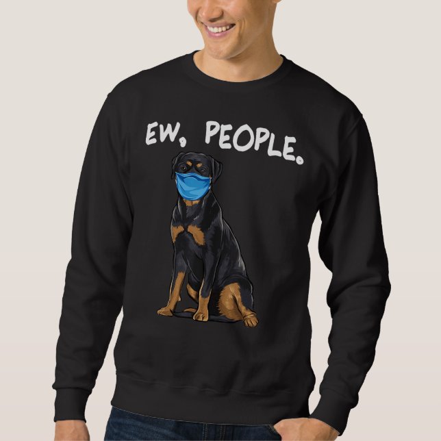 Rottweiler Heart Valentines Day Dog Dad Mum Sweatshirt (Front)
