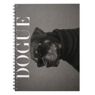 Rottweiler High Fashion Editorial Dog Portrait Notebook