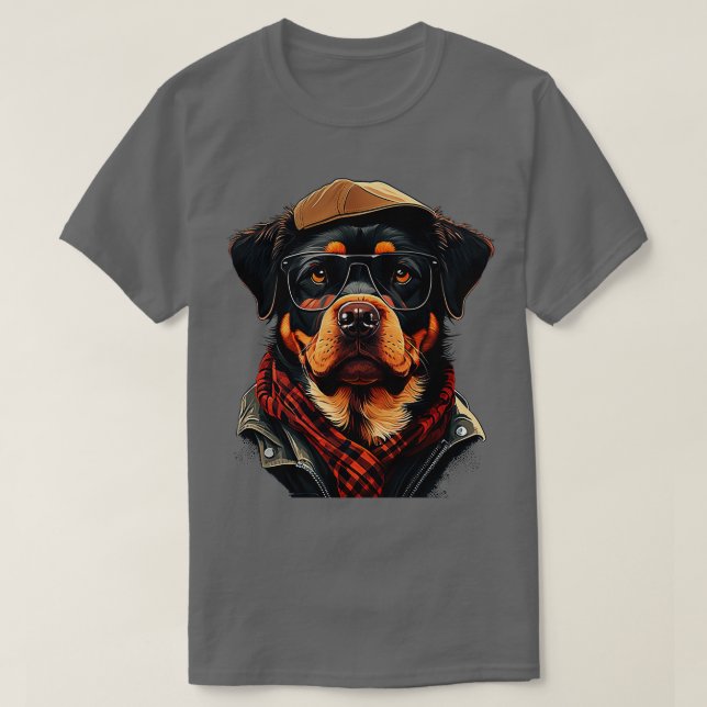 Rottweiler hipster 1 T-Shirt (Design Front)