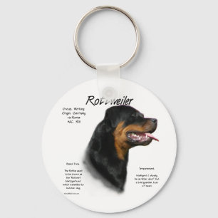 Rottweiler History Design Key Ring