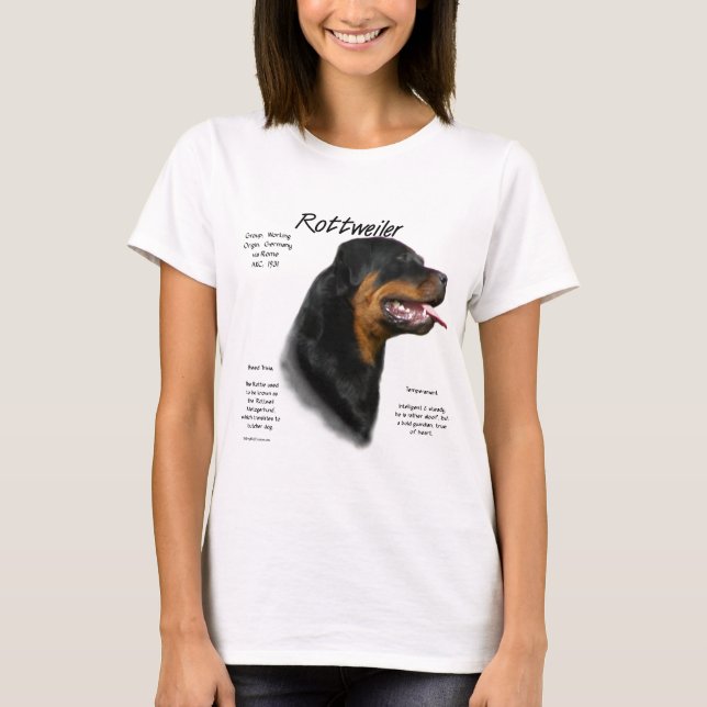 Rottweiler History Design T-Shirt (Front)