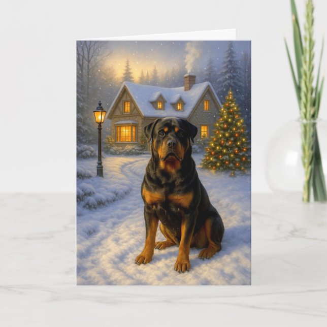 Rottweiler Holiday Card (Front)
