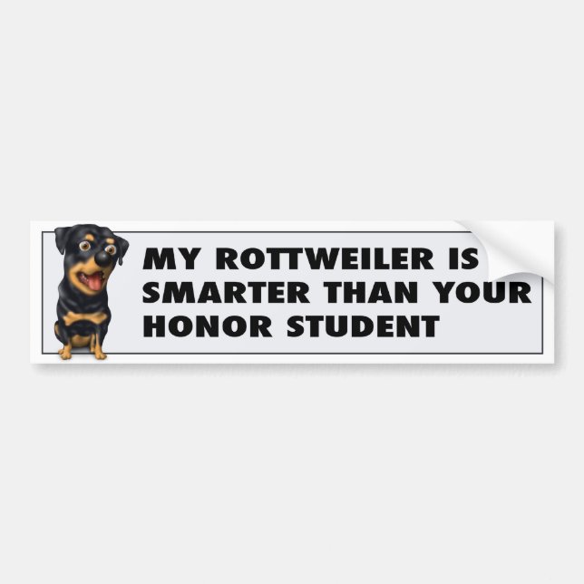Rottweiler Honour Bumper Sticker (Front)