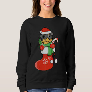 Rottweiler In Socks Christmas Dog  Xmas Sweatshirt