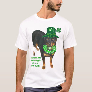 Rottweiler Irish Wishes T-Shirt