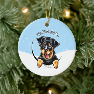 Rottweiler Its All About Me Christmas Ceramic Tree Decoration