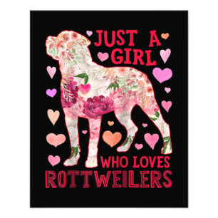 Rottweiler Just A Girl Who Loves Dog Photo Print