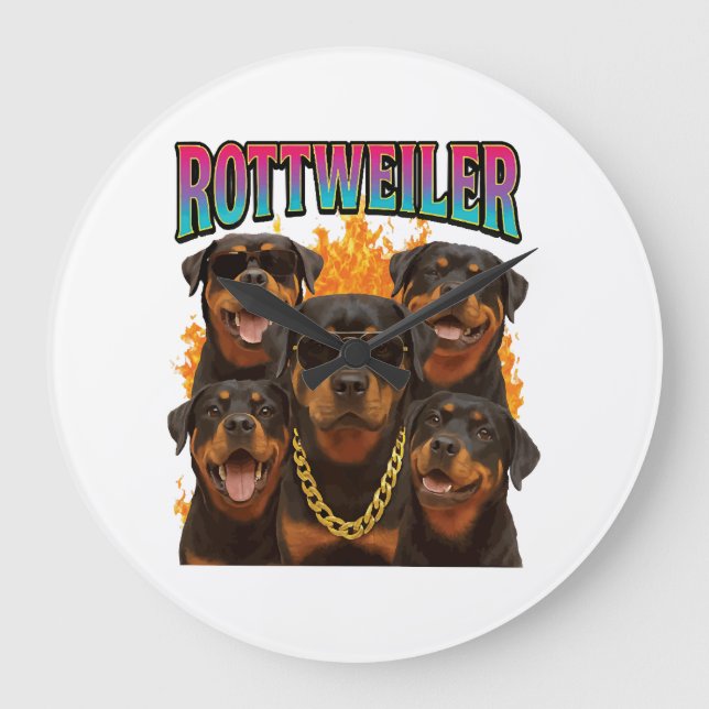 Rottweiler  large clock (Front)