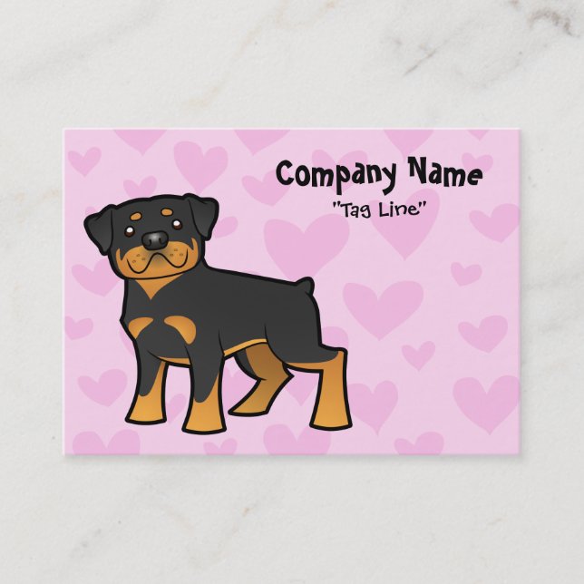 Rottweiler Love Business Card (Front)