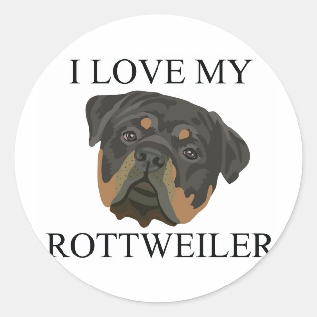 ROTTWEILER Love! Classic Round Sticker (Front)