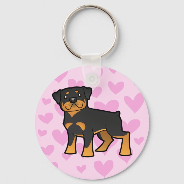 Rottweiler Love Key Ring (Front)