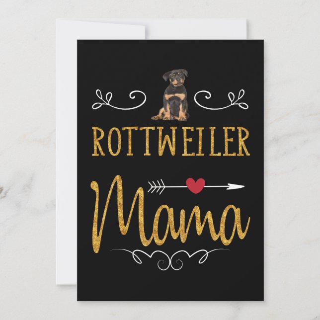 Rottweiler love mama holiday card (Front)
