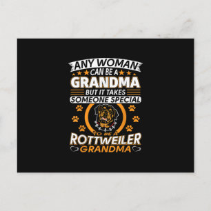 rottweiler lover grandma best gift idea rottweiler holiday postcard