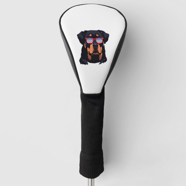 Rottweiler Lovers Gifts Golf Head Cover (Front)