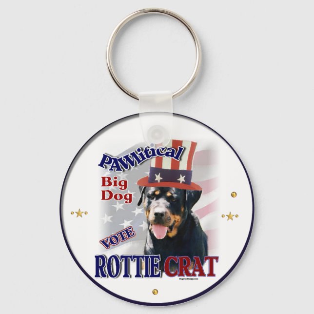 Rottweiler Lovers Gifts Key Ring (Front)